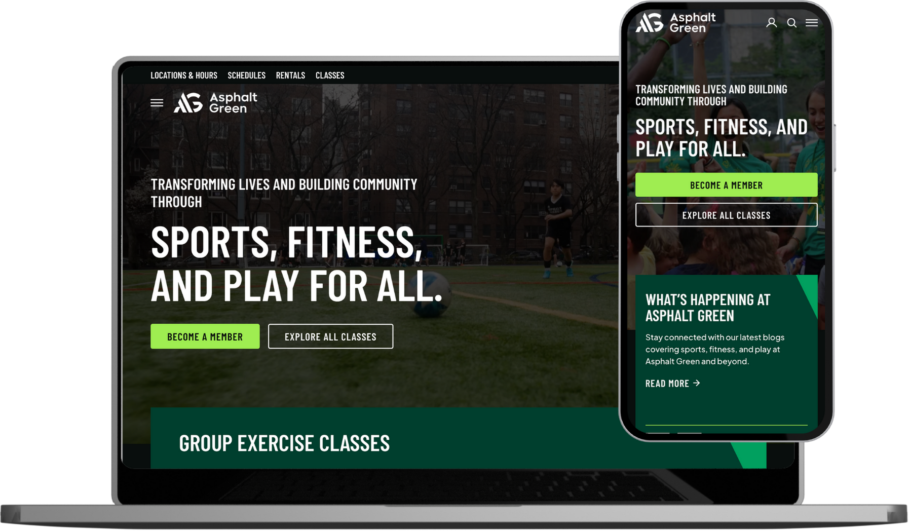 Asphalt Green New Website